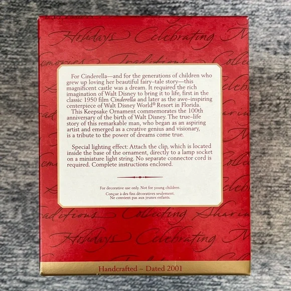 2001 Hallmark Disney Cinderella’s Castle Special Lighting Effect Ornament - Picture 2 of 4